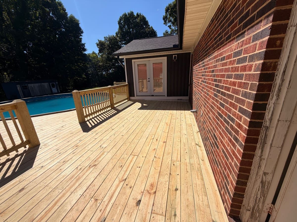 Pool deck and pergola